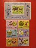 LIBERIA, SPORT MONTREAL - COLIȚĂ + SERIE COMPLETĂ MNH
