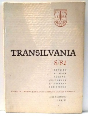 TRANSILVANIA NR. 8/81 AUGUST foto