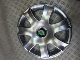 Capace Roti 14 inch Skoda Gri Set 4 Bucati Emblema Metalica Flexibile