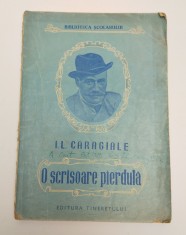 I. L. CARAGIALE - O SCRISOARE PIERDUTA - 1952 - EDITURA TINERETULUI