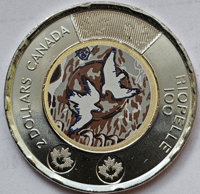 2 Dollars 2023 Canada, Jean Paul Riopelle, unc, varianta color foto