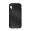 Husa iPhone XR Silicon Negru, Protectie Zgarieturi, Insertii Carbon, Flexibila, Subtire