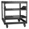 Rack metalic de podea sau perete 9U, 510 x 585 x 560 mm, Adancime reglabila 23-40 inch, Otel carbon, 4 x roti blocabile