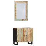 Cumpara ieftin Set mobilier de baie, 2 piese, lemn masiv reciclat