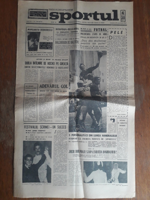 Ziarul Sportul 29 Noiembrie 1969 / CSP