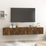 vidaXL Dulapuri TV suspendate 3 buc. stejar fumuriu 60x30x30 cm