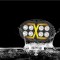 Proiector oval LED cu DRL 9-80V, 24W, alb-galben, carcasa aluminiu IP67
