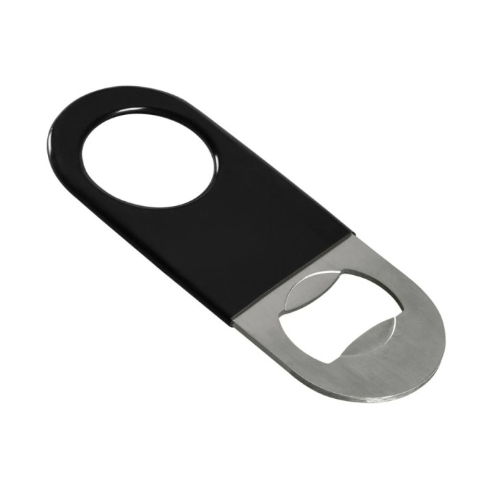 Flaschen&ouml;ffner, Bier&ouml;ffner, Kapselheber - SPEED OPENER MINI mit Vinyl, Schwarz