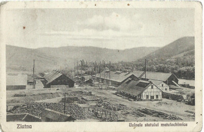 AMS - ILUSTRATA/VEDERE UZINELE STATULUI METALOCHIMICE ZLATNA 1925 CIRCULATA foto