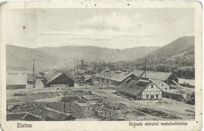 AMS - ILUSTRATA/VEDERE UZINELE STATULUI METALOCHIMICE ZLATNA 1925 CIRCULATA