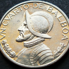 Moneda exotica 25 CENTESIMOS (1/4 Balboa) - PANAMA, anul 2001 *cod 449