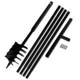 Burghiu de sol cu m&acirc;ner 180 mm cu tub prelungitor 5 m, oțel 270531