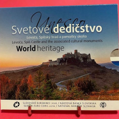 SLOVACIA 2016 -Set Euro + medalie argint “Patrimoniul Mondial UNESCO -Levoca” BU