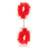 Secret play Handcuffs cătușe cu pene Red Marabou 22 cm