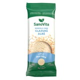 Rondele din orez expandat cu glazura alba, 66g, SanoVita