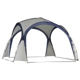 Outsunny Foisor Cort de Camping Pliabil Protectie UV Alb si Albastru 350 x 350 x230cm
