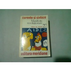 MANIFESTE REVOLUTIONARE , MARIO DE MICHELI , 1980