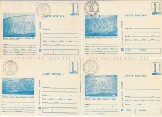 Set complet 12 intreguri postale Columna lui Traian 1980 (necirculate, tiparite - albastru) Stampila Expozitie Intreguri Postale