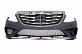 Bara Fata Mercedes W222 S-Class (2013-06.2017) S63 Design cu Grila Centrala Crom Performance AutoTuning