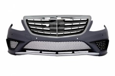 Bara Fata Mercedes W222 S-Class (2013-06.2017) S63 Design cu Grila Centrala Crom Performance AutoTuning