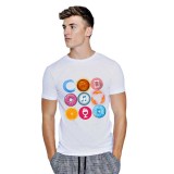 Tricou barbati alb - Circle - M