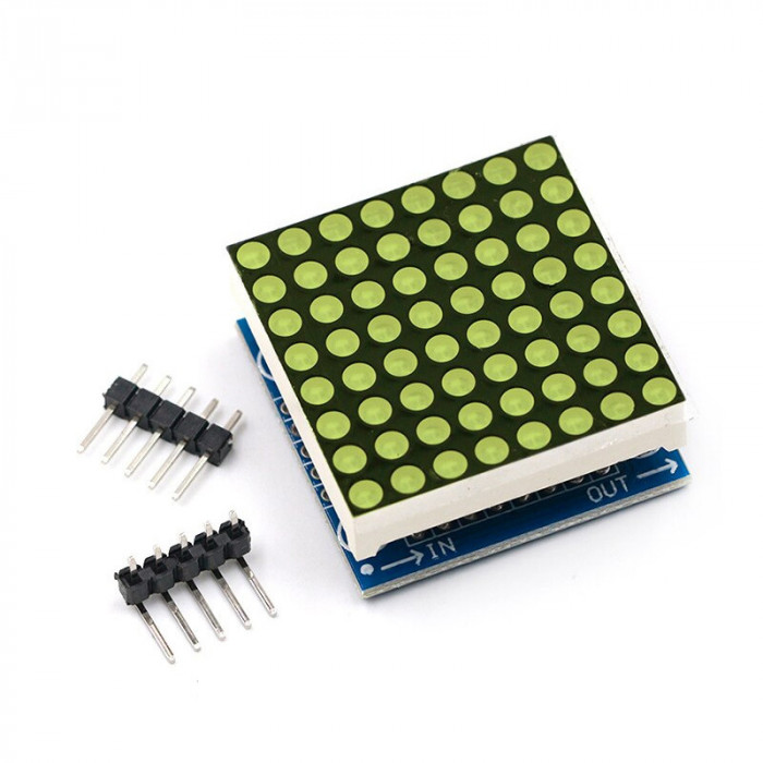 Modul Matrice 8x8 LED-uri driver MAX7219 Arduino (culoare: VERDE) (m.2370R)