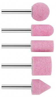 Set pietre de slefuit, tija de prindere 6mm granulatie 60; 25; 15; 15; set 5 buc. - 3165140004565 foto
