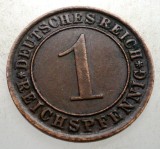 B.148 GERMANIA WEIMAR 1 REICHSPFENNIG 1931 A