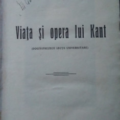 Ion Petrovici / VIAȚA ȘI OPERA LUI KANT - ediție 1936