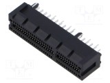 Conector Samtec pentru carduri drept THT 1mm PCB gold flash