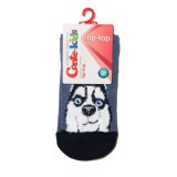 Șosete haioase cu model pufos Husky, Conte Kids Tip-Top 425, Denim, 33-35 (22)
