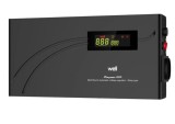 Stabilizator automat de tensiune cu releu 1000VA 600W, Well, ADS-AVR-REL-SLIMPOWER1000-WL produs cu ambalaj deteriorat