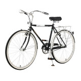 Bicicleta de oras, 26 inch, cadru otel, portbagaj, aspect vintage, neagra,