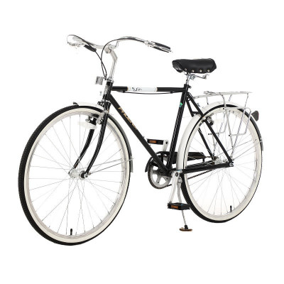 Bicicleta de oras, 26 inch, cadru otel, portbagaj, aspect vintage, neagra, foto