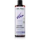 Folk &amp; Flora Lavender spuma de baie cu efect calmant 400 ml