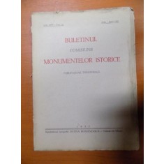 BULETINUL COMISIUNII MONUMENTELOR ISTORICE , PUBLICATIE TRIMESTRIALA , ANUL XXVI , FASCICOLA 76 , APRILIE-IUNIE , Bucuresti 1933