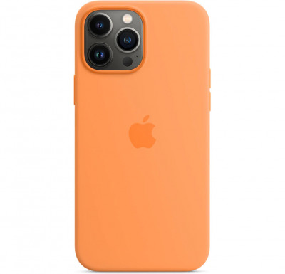 Husa spate Apple MMTY2FE/A Silicone Case cu MagSafe pentru iPhone 13 Pro Max,Marigold,Blister foto