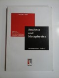 ANALYSIS AND METAPHYSICS - AN INTERNATIONAL JOURNAL