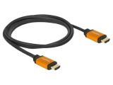Cablu HDMI 2.1 DELOCK 1,5m Negru cu Mufe HDMI pe Ambele Părți - Cod 85728
