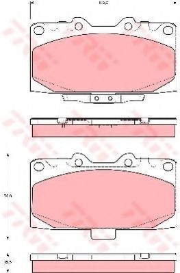 Set placute frana,frana disc SUBARU FORESTER (SF) (1997 - 2002) TRW GDB3307 foto