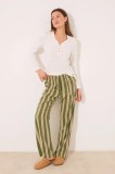women&#039;secret pantaloni de pijama femei, culoarea verde, 3709661