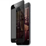 Folie Sticla Securizata Privacy Full 3D Black TemperedGlass pentru iPhone 7, Protectie Ecran 9H, Anti-zgarieturi, Oleofobica