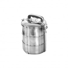 Cutie, caserola termos ovala transport alimente, set 3 piese, inox, 14cm, 0198630, foto