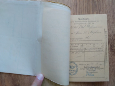 Lot certificat chitanta veche document acte anii 1900 sec 19 Germania foto