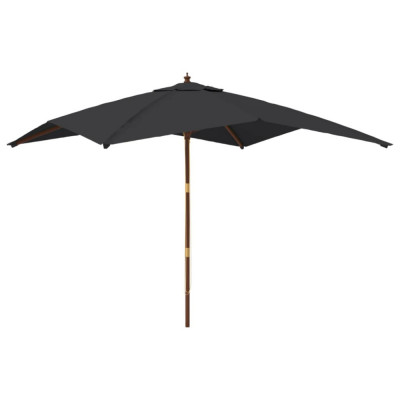 Umbrela de gradina stalp din lemn, negru, 300x300x273 cm GartenMobel Dekor foto