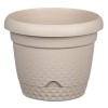 Ghiveci Plastic, Crem, Farfurie Incorporată, Drenare, Diametru 29 cm, &Icirc;nălțime 24 cm, Capacitate 8.8L, Oem