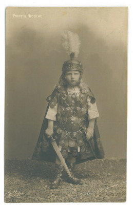 272 - Prince NICOLAE, Regale Royalty, Romania - old postcard, real PHOTO - used foto