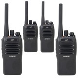 Set 4 statii radio PMR portabile PNI R17, 446MHz, IP68, 2200 mAh