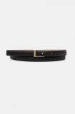 BOSS curea de piele femei, culoarea negru, 50522939