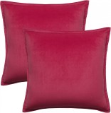 Set de 2 fete de perna TAN. TOMI, catifea, coral inchis, 50 X 50 cm